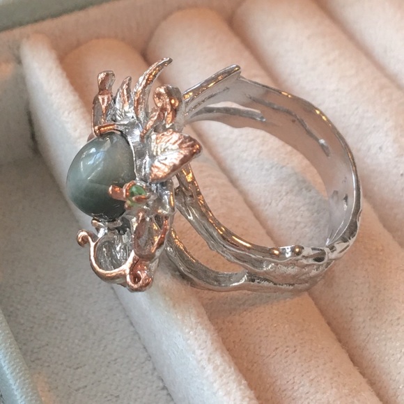 💝Rare Cat's Eye Scapolite Rose Gold Ring - Picture 4 of 5